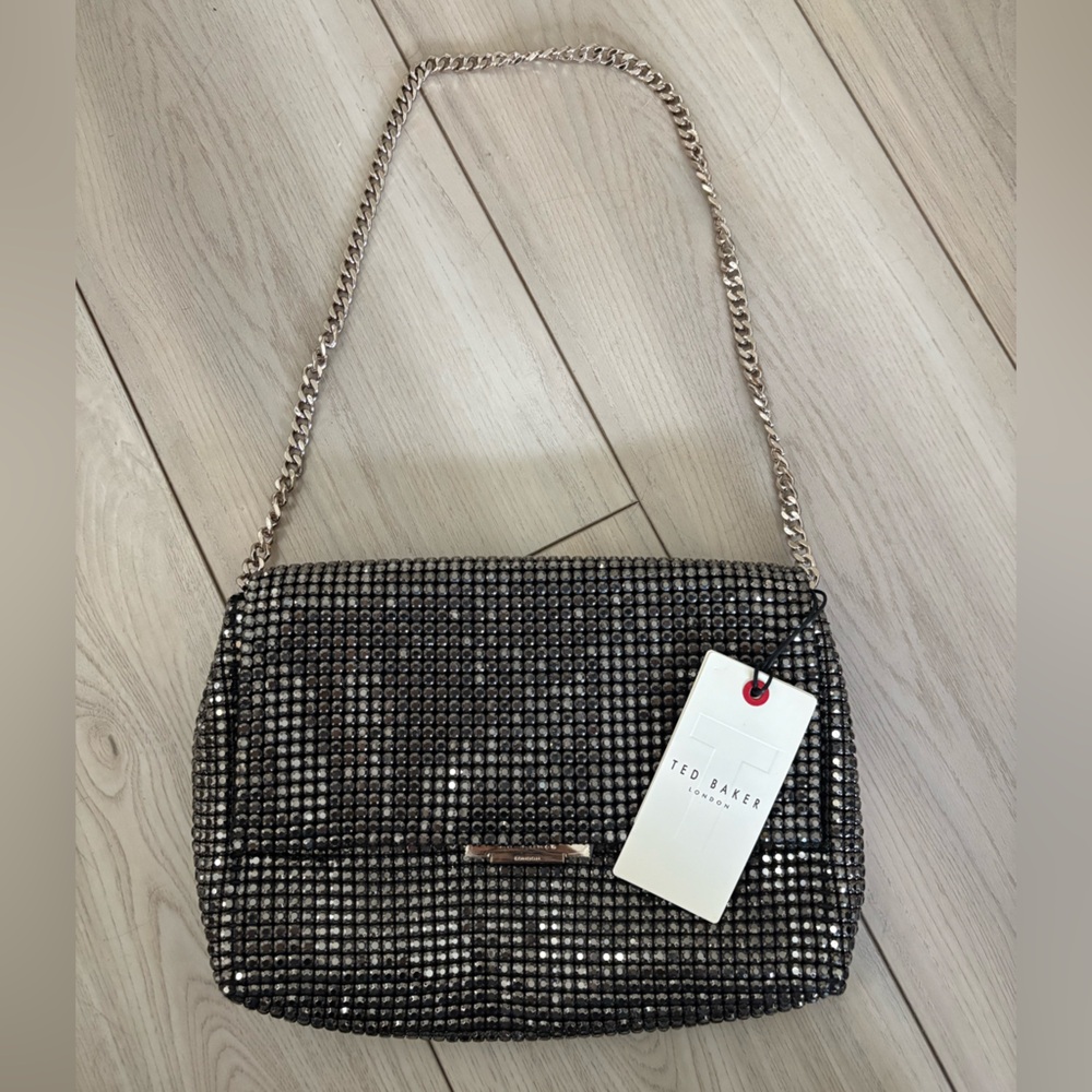 Ted Baker Glitter mini crystal clutch bag